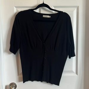 Black Half Sleeve Cardigan